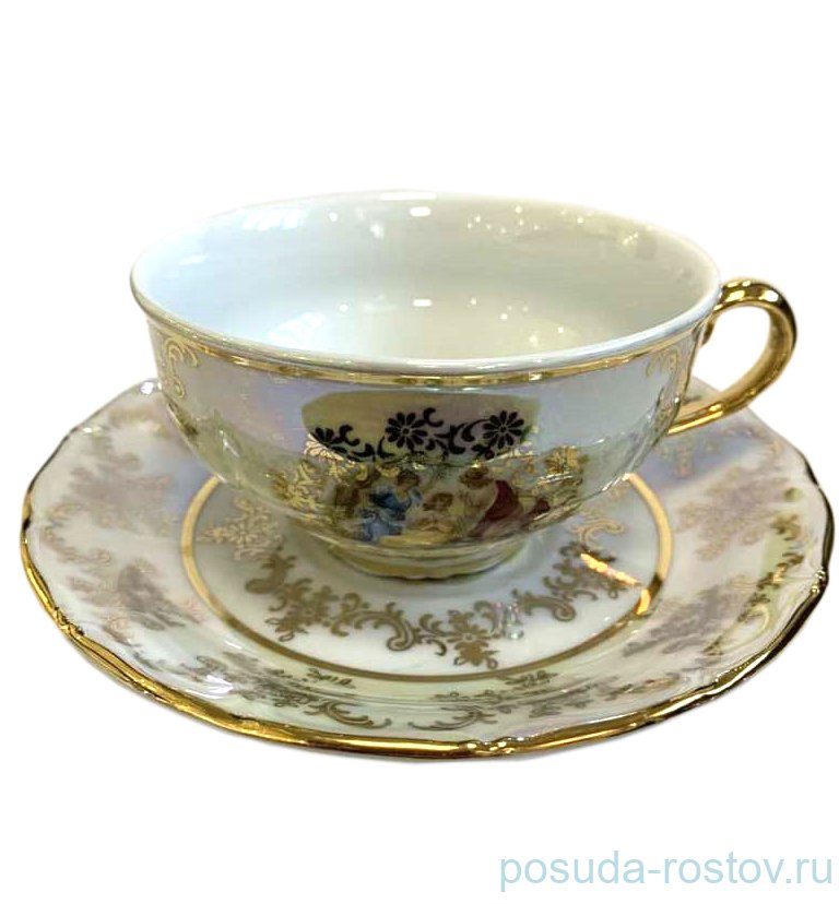 Чайная пара 210 мл 1 шт "Симона /Мадонна перламутр"  / 258158