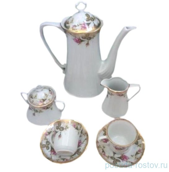 Кофейный сервиз на 6 персон 15 предметов "Камелия /Шиповник" / 157216 Кофейный сервиз на 6 персон 15 предметов "Камелия /Шиповник" / 157216