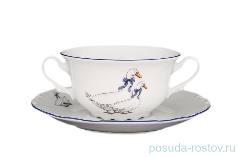 Бульонница 320 мл 1 шт с ручками "Констанция /Гуси" / 133681