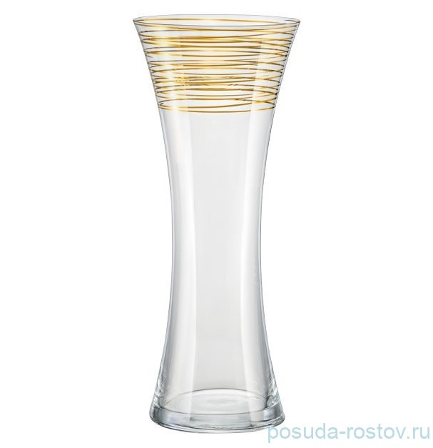 Ваза для цветов 19,5 см "Иксовка /Спираль /Золото"  / 113009