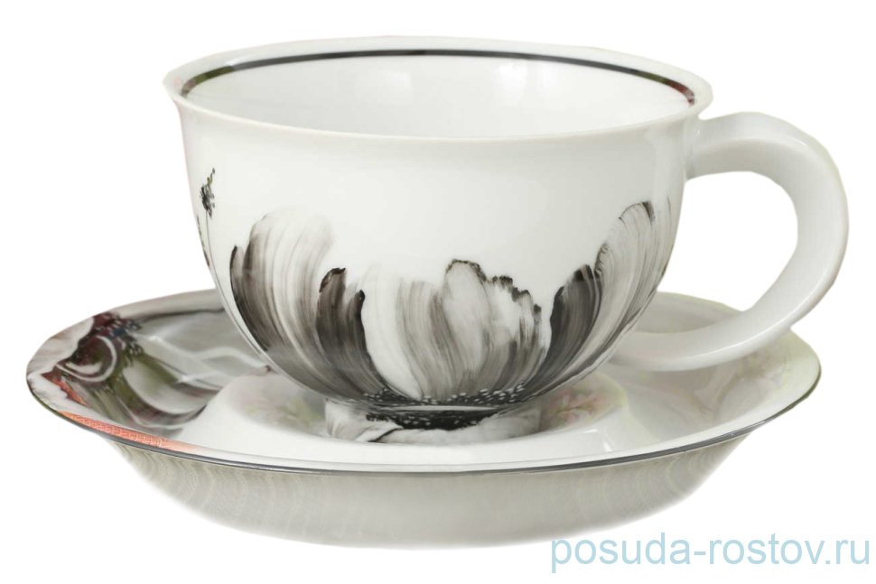 Чайная пара 350 мл 1 шт чёрная "Келт /Цветочная коллекция" 2 / 158532 Чайная пара 350 мл 1 шт чёрная "Келт /Цветочная коллекция" 2 / 158532