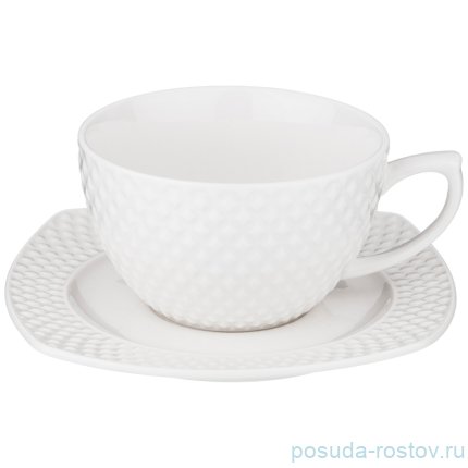 Набор чайных пар 350 мл 6 шт квадратные &quot;диаманд&quot; / 230631