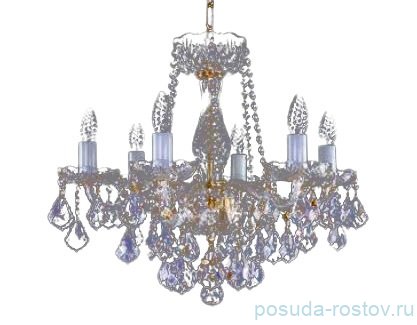 Люстра 6 рожковая хрусталь  Art Glass "Арт Гласс" h-55 см, диаметр-48 см / 108225