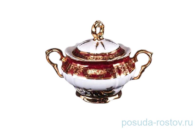 Сахарница 250 мл  Bohemia Porcelan Moritz Zdekauer 1810 s.r.o. "ГР /Охота красная" / 047598