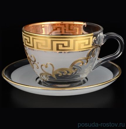 Набор чайных пар 6 шт &quot;Богемия /Версаче золото&quot; B-G / 096948