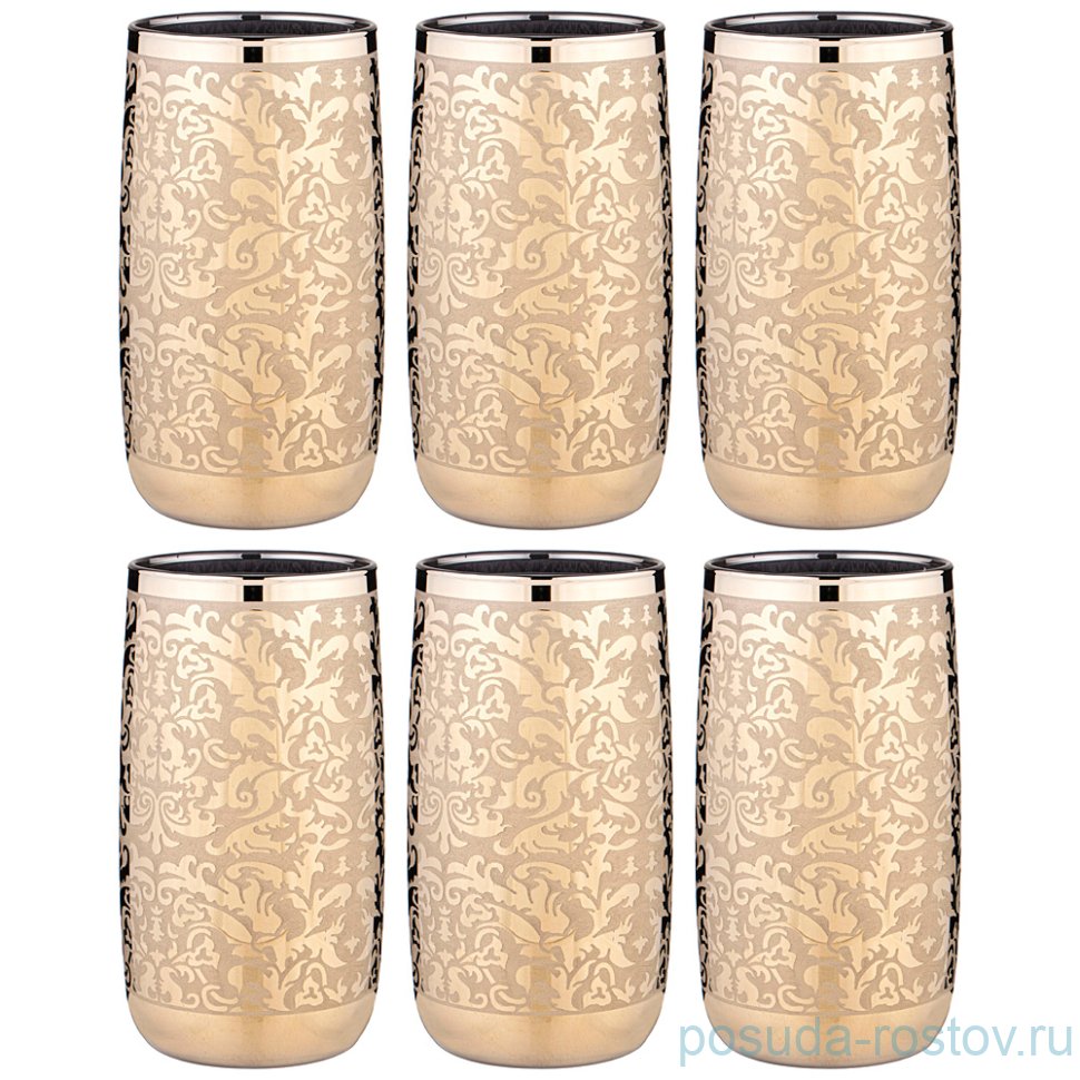 Стаканы для воды 330 мл 6 шт "золотой арабески" / 242099