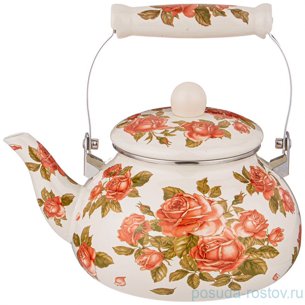 Чайник 2,5 л эмалированный "Корейская роза" / 254568 Чайник 2,5 л эмалированный "Корейская роза" / 254568