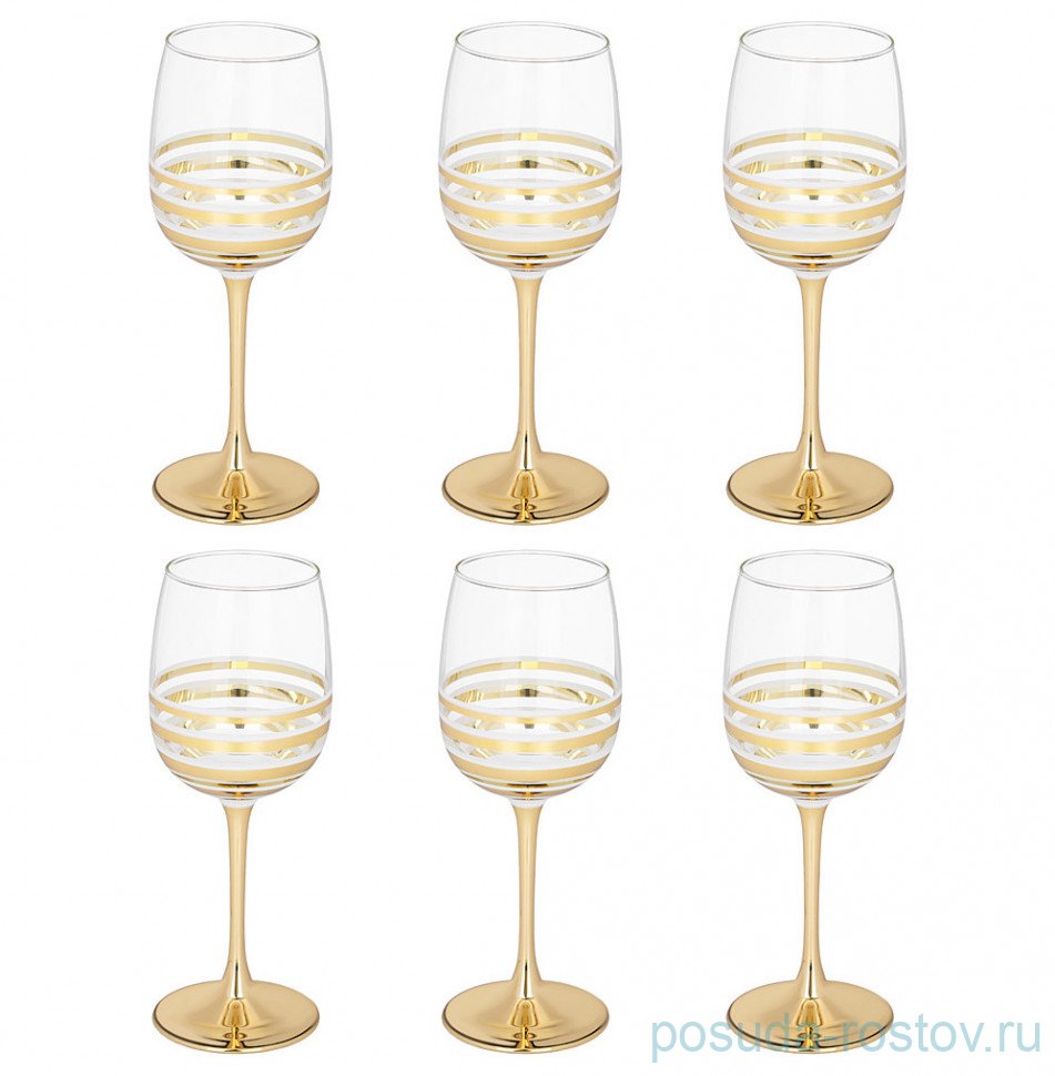 Бокалы для красного вина 420 мл 6 шт "line gold" / 298437 Бокалы для красного вина 420 мл 6 шт "line gold" / 298437