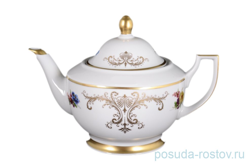 Заварочный чайник 1,2 л "Аннетта /Золотой вензель и Цветы" / 088930