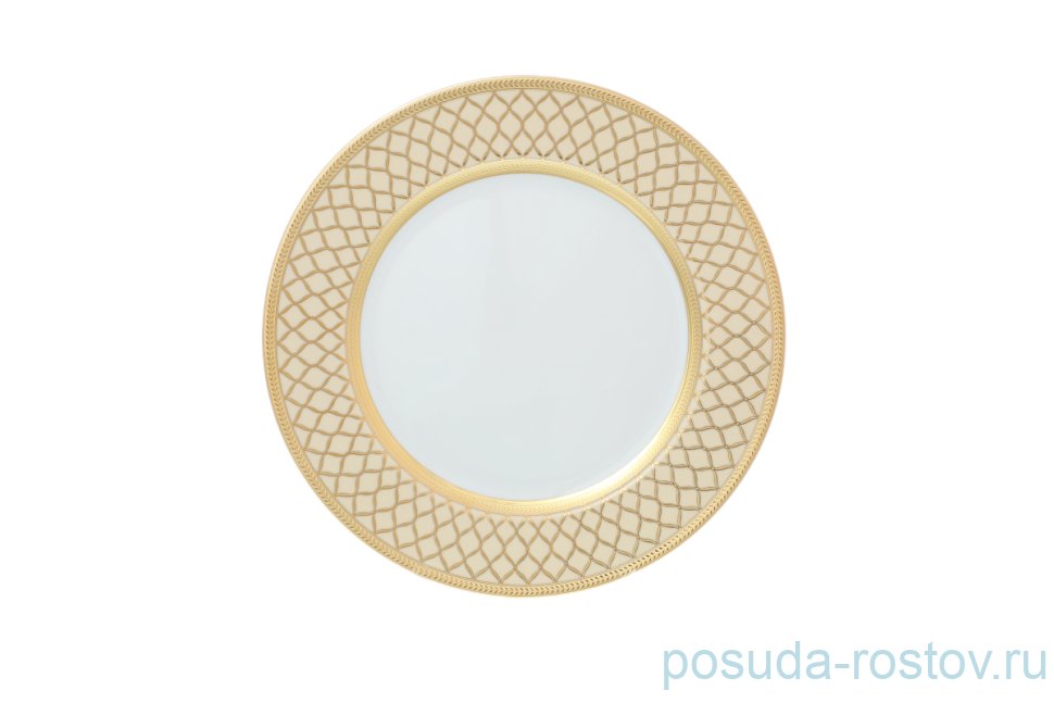 Блюдо 32 см круглое "Валенсия /Крем /В золотом ришелье" / 137695 Блюдо 32 см круглое "Валенсия /Крем /В золотом ришелье" / 137695