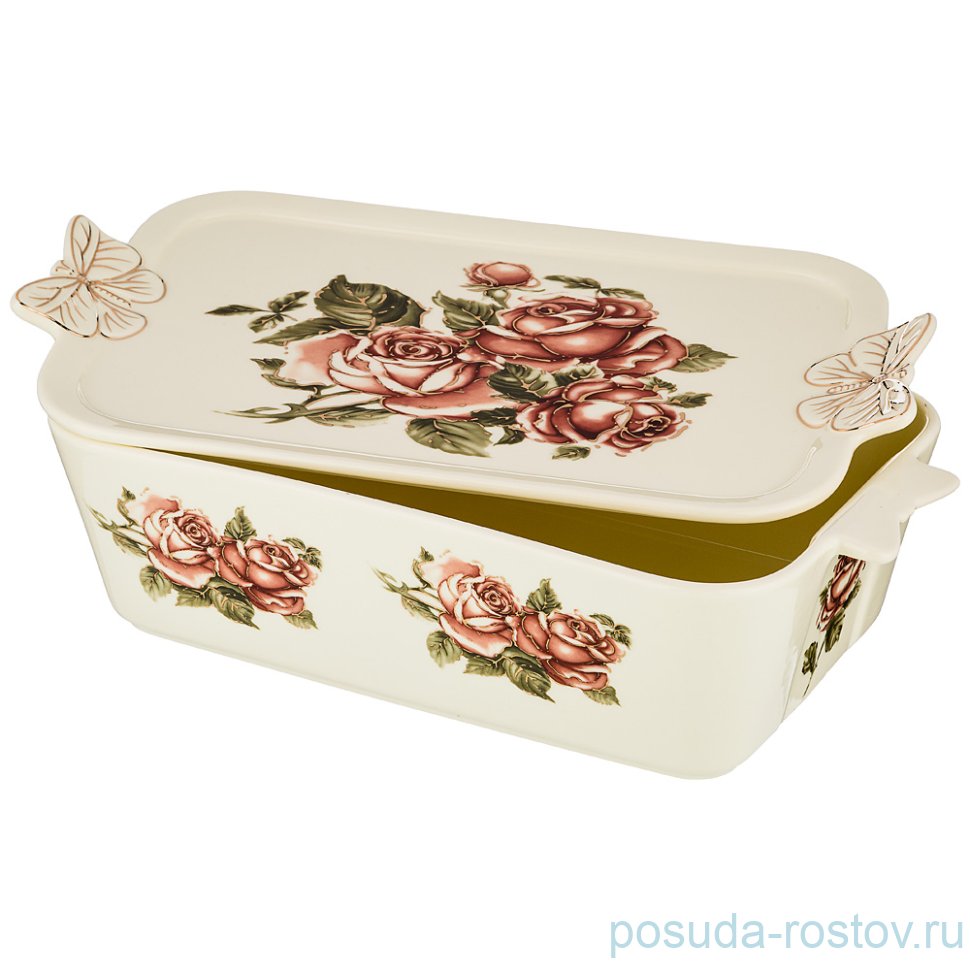 Блюдо 30 см с крышкой "Корейская Роза" / 192949 Блюдо 30 см с крышкой "Корейская Роза" / 192949