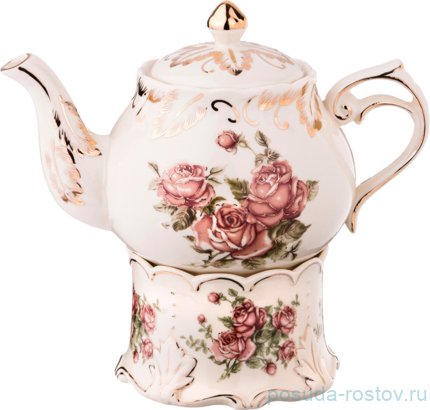 Заварочный чайник 1 л на подставке &quot;корейская роза&quot; / 194472