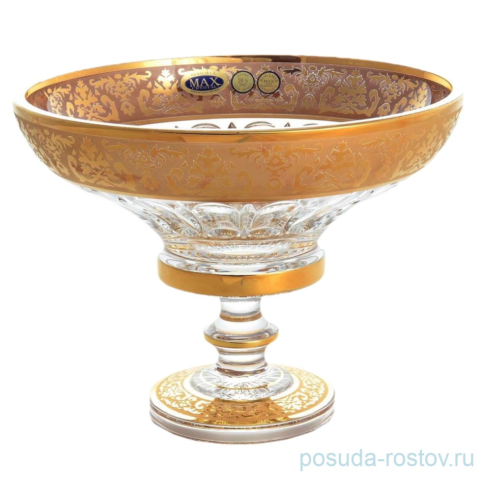 Конфетница 25 см н/н "Max Crystal /Золото" / 105421