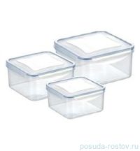 Набор контейнеров 3 шт (1,2 л, 2 л, 3 л) квадратные &quot;FRESHBOX&quot;  / 141634