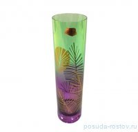 Ваза для цветов 24 см салатово-фиолетовая &quot;Листья пальмы&quot; / 278746
