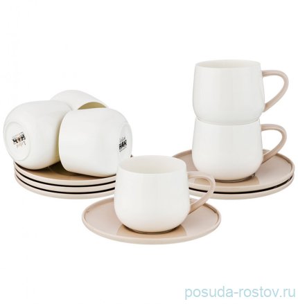 Набор чайных пар 250 мл 6 шт / 210913