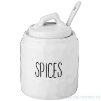 Баночка для специй 7,5 х 7,5 х 10,5 см с ложкой 220 мл &quot;Crumpled&quot; / 213252