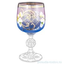 Бокалы для белого вина 190 мл 6 шт &quot;Клаудия /Лепка сине-фиолетовая &quot; B-L / 066225