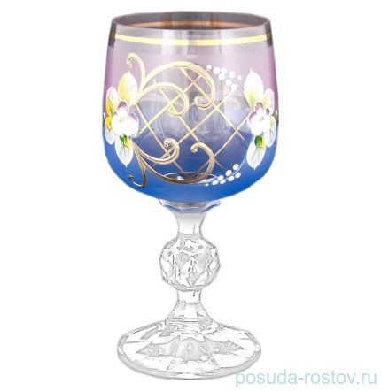Бокалы для белого вина 190 мл 6 шт &quot;Клаудия /Лепка сине-фиолетовая &quot; B-L / 066225