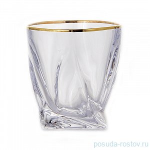 Стаканы для виски 340 мл 6 шт "Квадро /Отводка золото" / 145805
