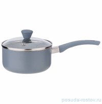 Ковшик14 х 7 см со стеклянной крышкой антипригаорное покрытие 1 л &quot;Арктик&quot; / 343001