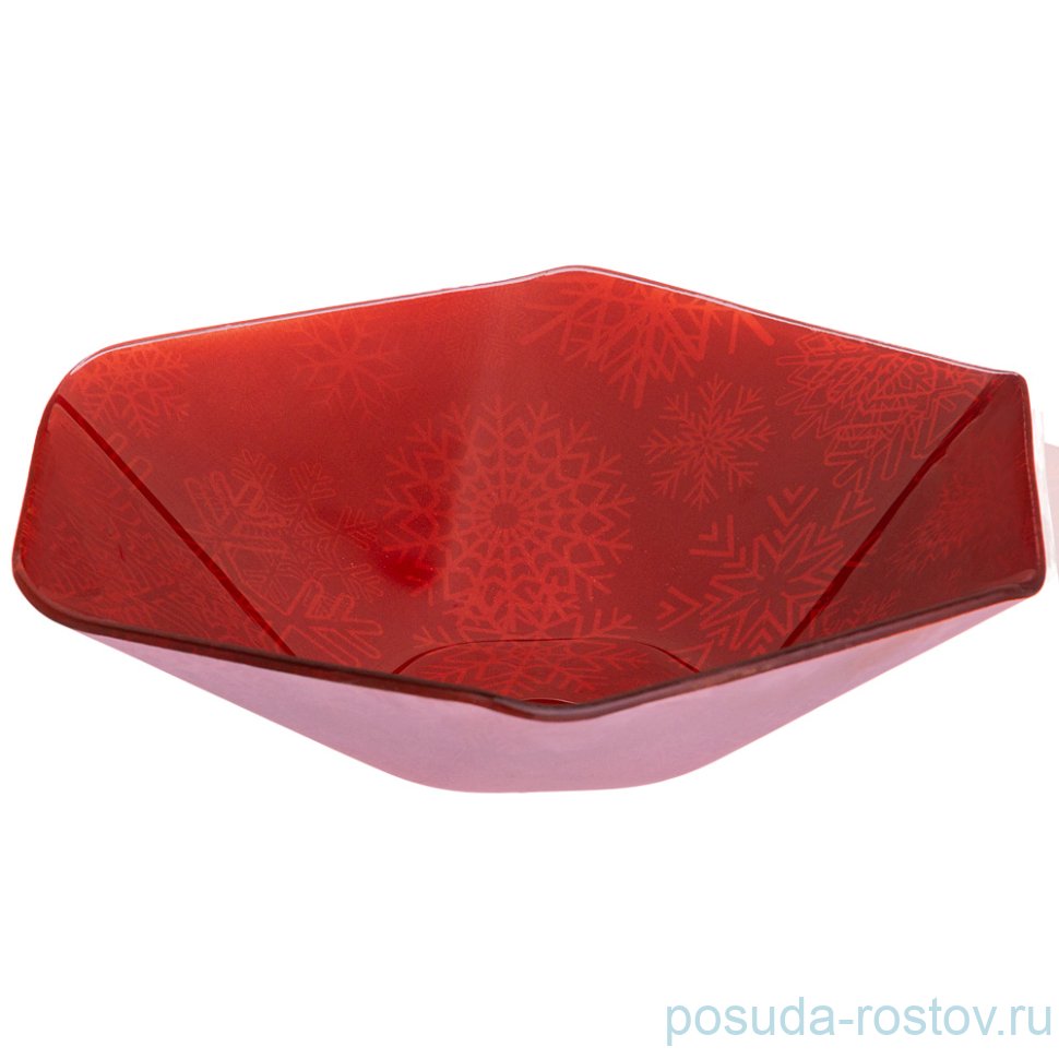 Салатник 20 см красный "новогодний калейдоскоп /снежинки" / 268449 Салатник 20 см красный "новогодний калейдоскоп /снежинки" / 268449