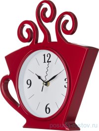 Часы настенные 26 х 30 см кварцевые красные &quot;CHEF KITCHEN&quot; / 187939