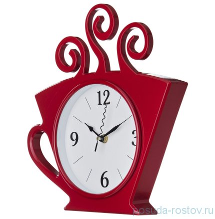 Часы настенные 26 х 30 см кварцевые красные &quot;CHEF KITCHEN&quot; / 187939