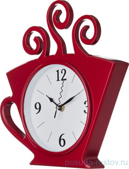 Часы настенные 26 х 30 см кварцевые красные &quot;CHEF KITCHEN&quot; / 187939
