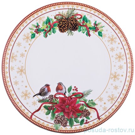 Поднос 40 см круглый &quot;Рождественская сказка&quot; / 224416
