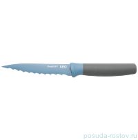 Нож универсальный 11,5 см зазубренный синий &quot;Leo&quot;  / 162583