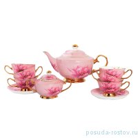 Чайный сервиз на 6 персон 14 предметов (без молочника) &quot;Лотос /Розовый&quot; / 148753