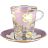 Набор чайных пар на 6 персон 12 предметов &quot;Лепка розовая&quot; U-R / 100760