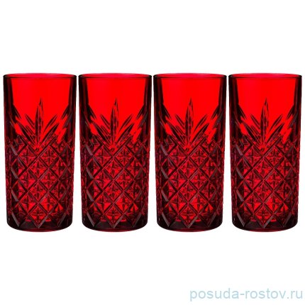 Стаканы для воды 450 мл 4 шт &quot;Timeless /Бордо&quot; / 191485