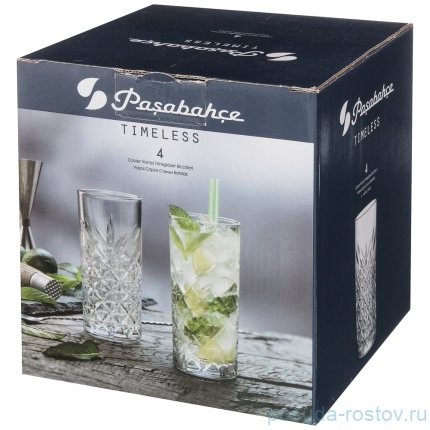 Стаканы для воды 450 мл 4 шт &quot;Timeless /Бордо&quot; / 191485