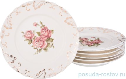 Набор тарелок 27 см 6 шт &quot;Корейская Роза&quot; / 194475