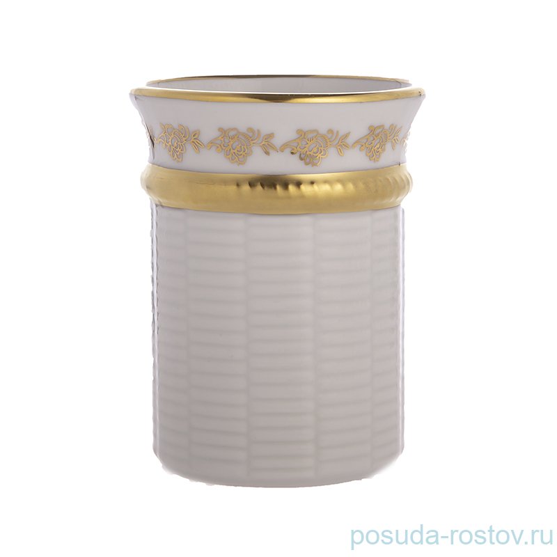 Стакан для зубных щеток "Кастэл /Золотой узор" / 159578 Стакан для зубных щеток "Кастэл /Золотой узор" / 159578