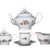Чайный сервиз на 6 персон 15 предметов высокая чашка  Bohemia Porcelan Moritz Zdekauer 1810 s.r.o. "Лиана /Весенний букет /отводка золото" / 049498