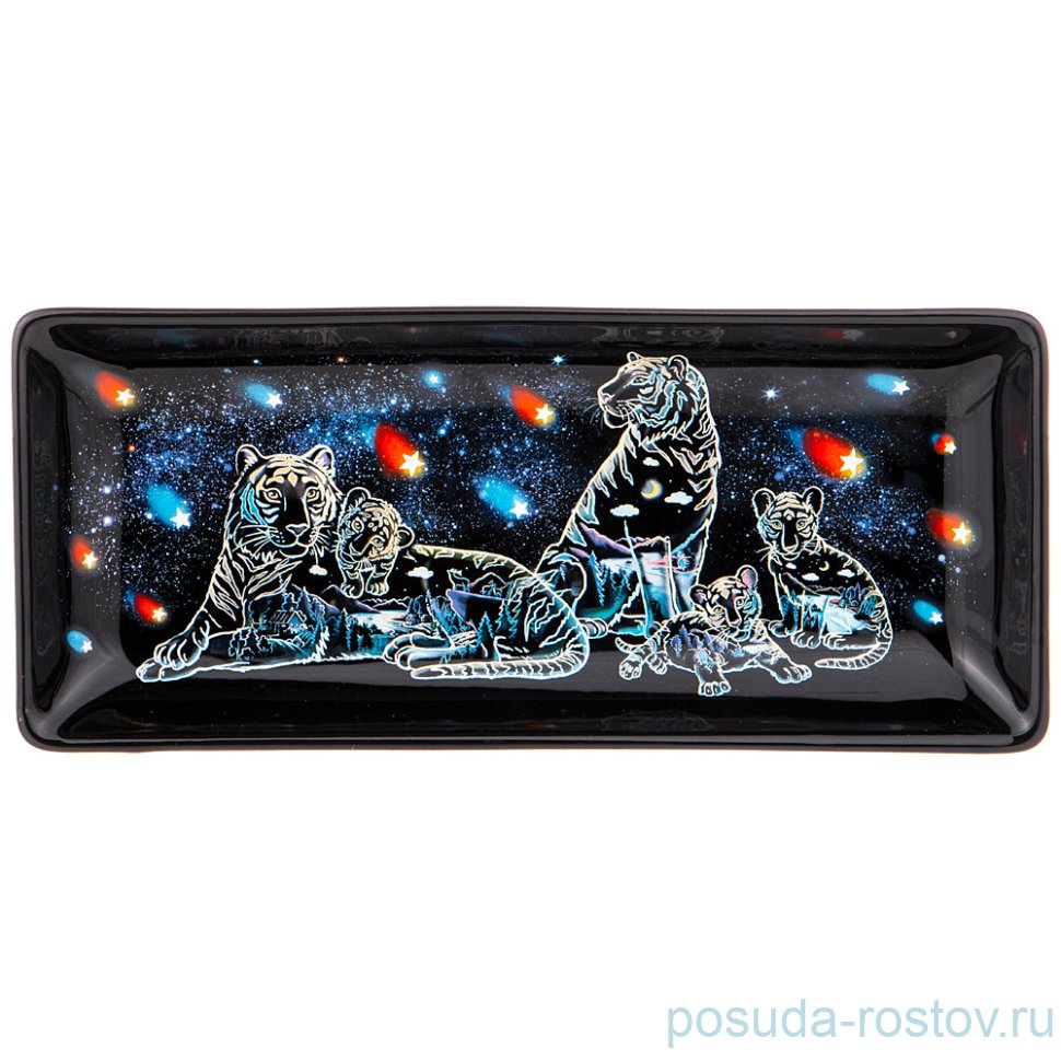 Блюдо 28 х 12 х 3 см прямоугольное "Тигры" / 267238