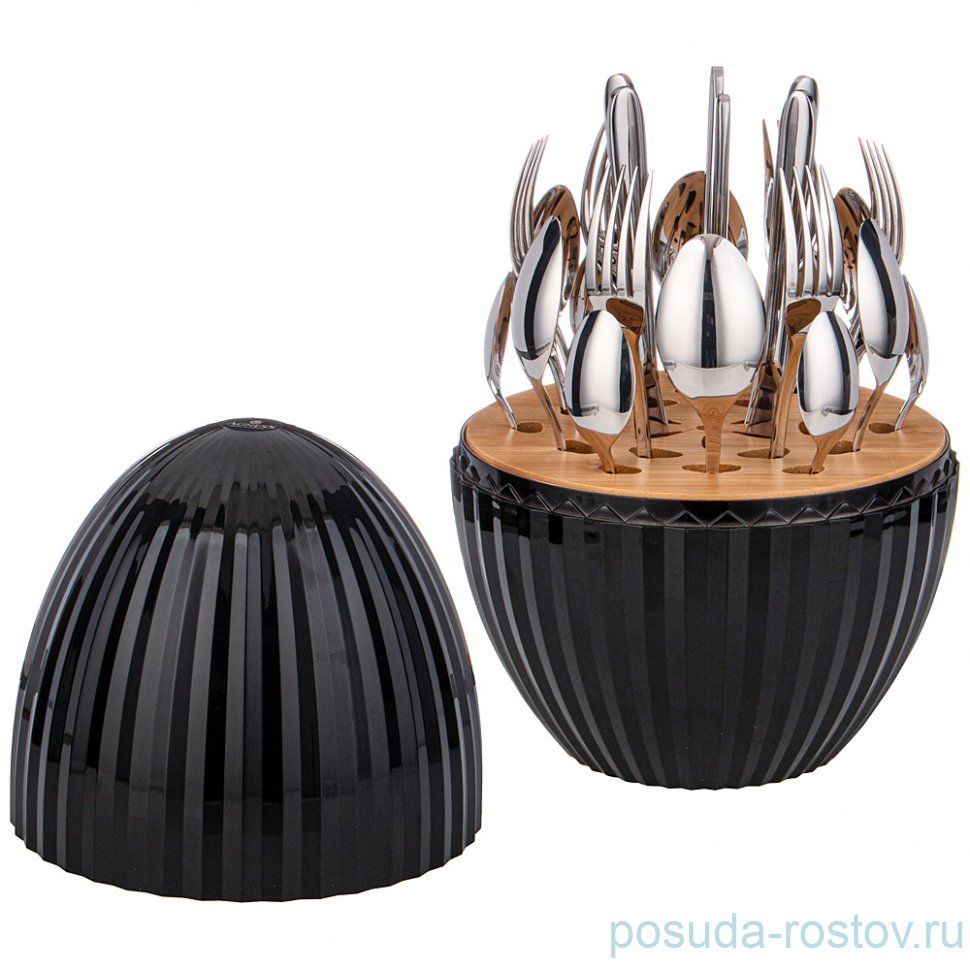 Столовые приборы 24 предмета на 6 персон на пластиковой подставке / 337682