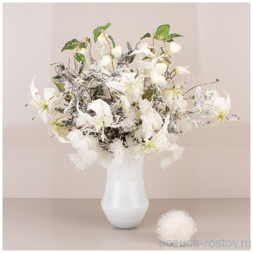 Цветочная композиция 69 х 62 см "Снежная мечта" / 263472