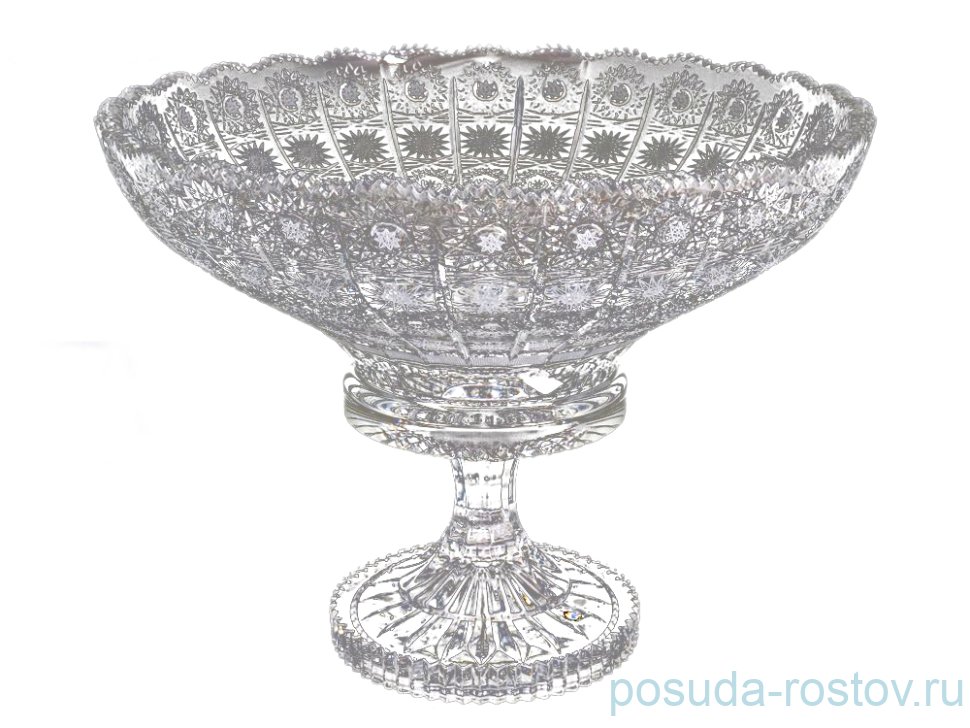 Ваза для фруктов 35 см н/н "S.Crystal /Хрусталь резной" / 064151 Ваза для фруктов 35 см н/н "S.Crystal /Хрусталь резной" / 064151