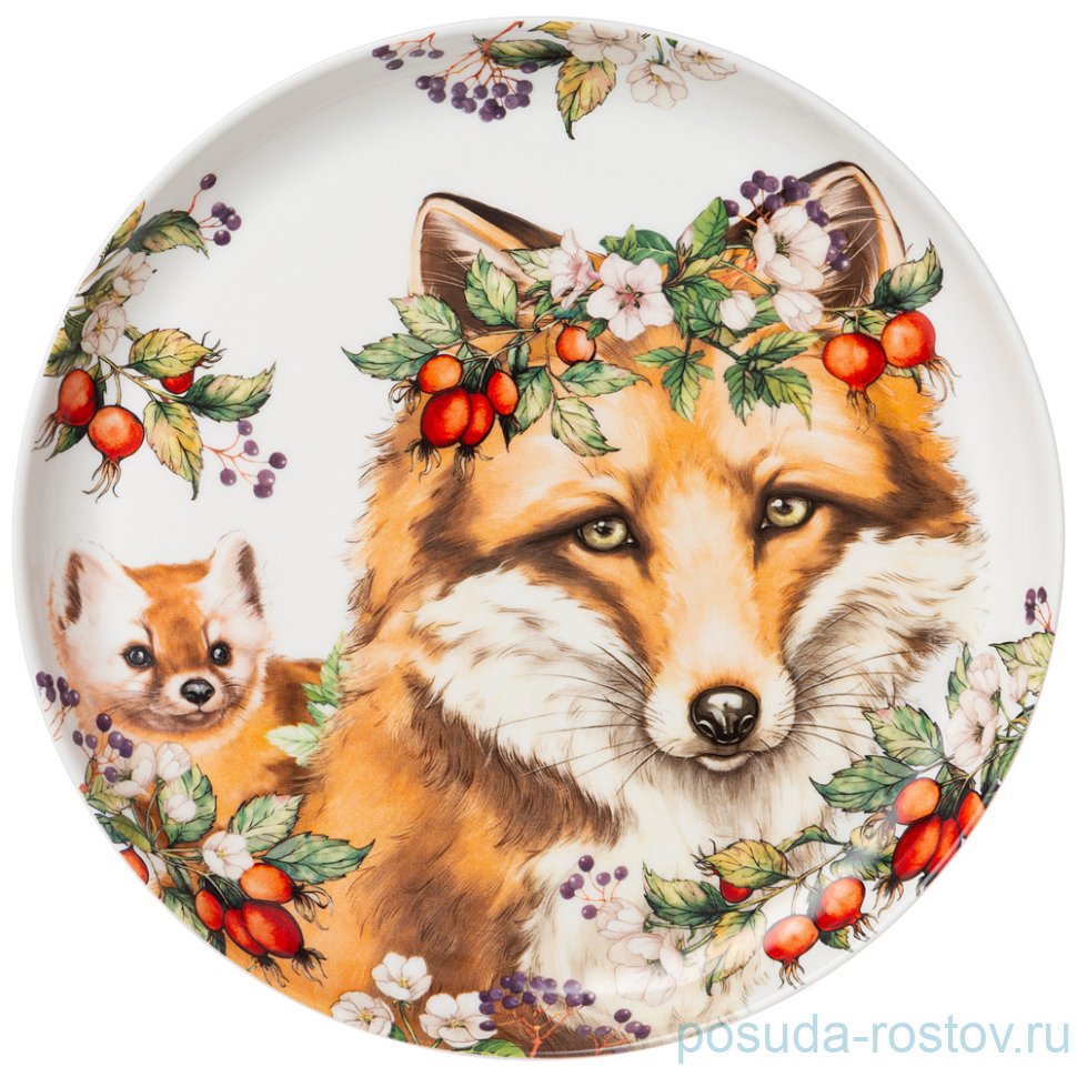 Тарелка 23 см "лесная сказка /лиса" / 271102