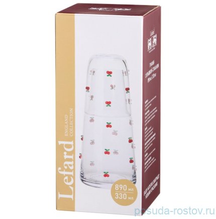 Графин для воды 890/330 мл с крышкой-стаканом &quot;Fruity cherry&quot; / 379608