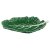 Блюдо для закусок 28 х 19 х 5 см зелёное Лист "Капуста" / 269153