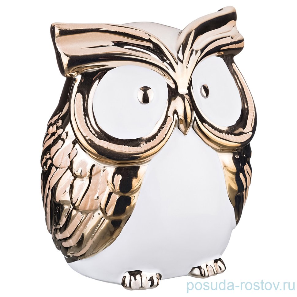 Статуэтка 12 х 11 х 15 см "Сова /Золотая коллекция" / 193037