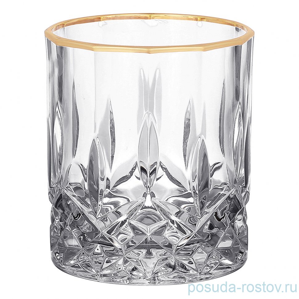 Стаканы для виски 300 мл 6 шт "Опера /Отводка матовое золото" / 346038 Стаканы для виски 300 мл 6 шт "Опера /Отводка матовое золото" / 346038