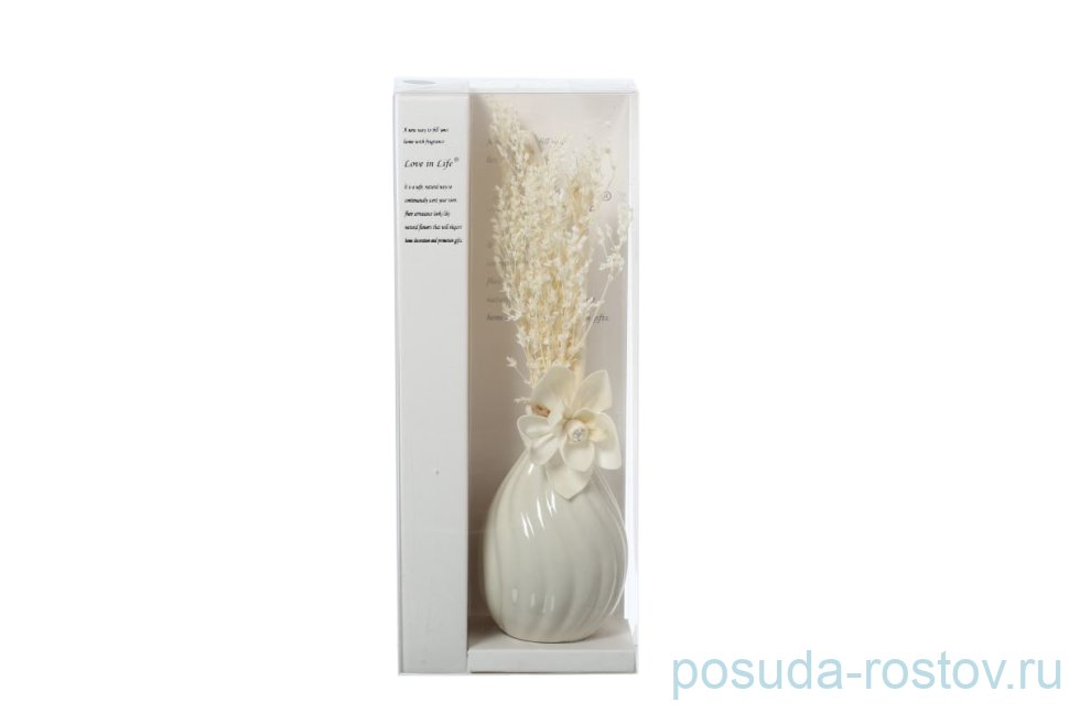 Ваза для цветов белая (подарочная упаковка) / 140241