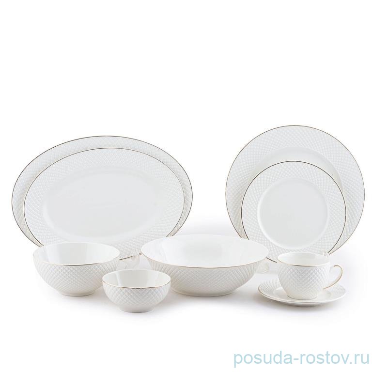 Столово-чайный сервиз на 6 персон 39 предметов "Ромб" / 348904 Столово-чайный сервиз на 6 персон 39 предметов "Ромб" / 348904