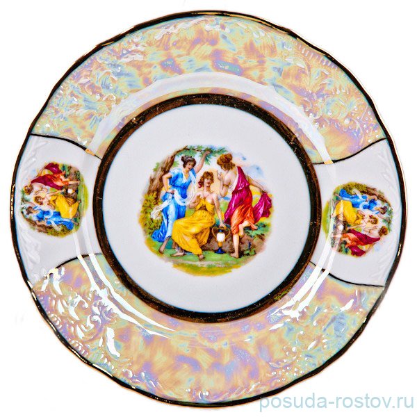 Набор тарелок 17 см 6 шт "Бернадотт /Мадонна перламутр" / 024311 Набор тарелок 17 см 6 шт "Бернадотт /Мадонна перламутр" / 024311